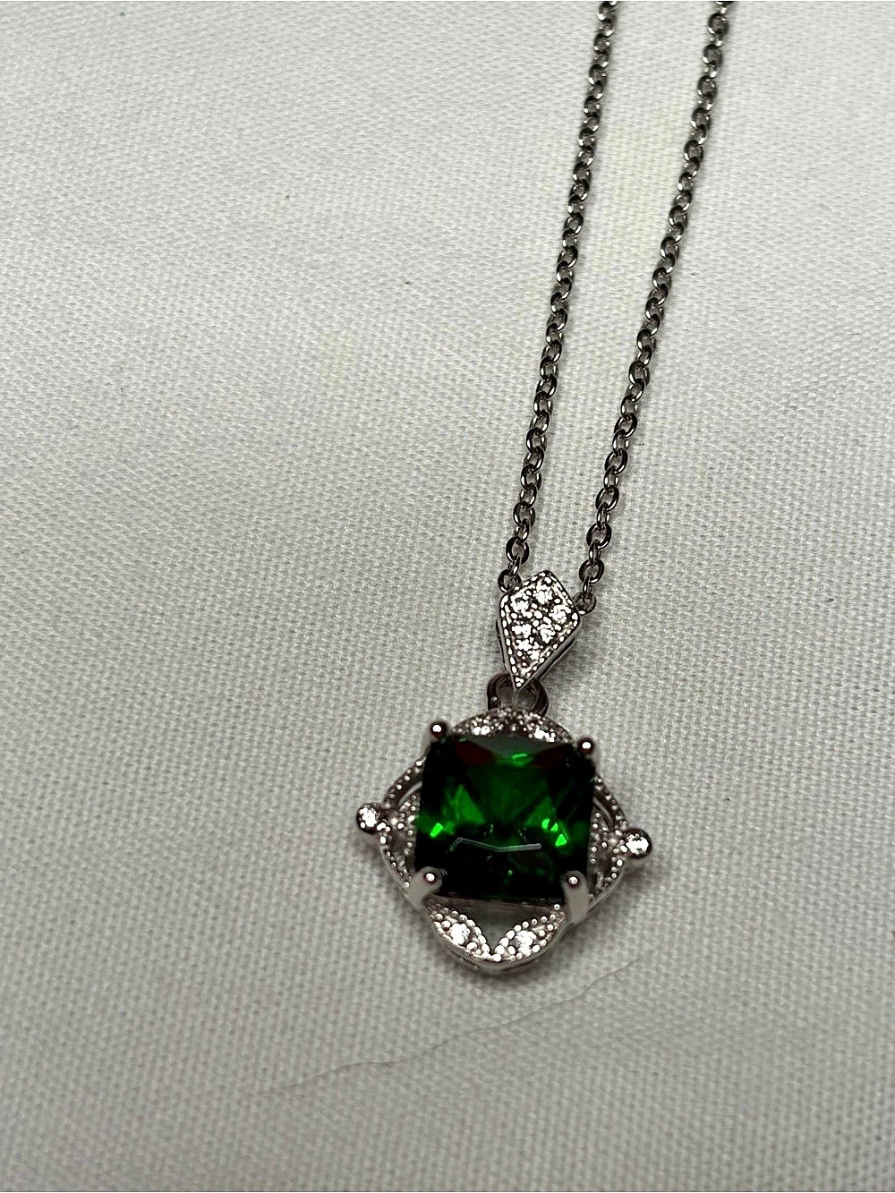 Green Gemstone Pendant Necklace
